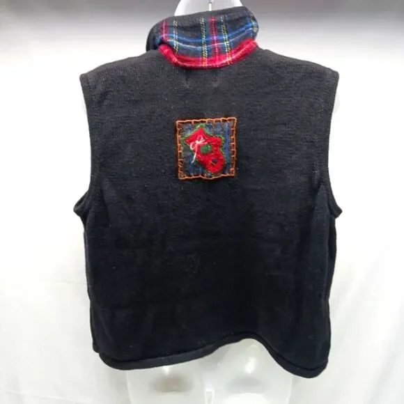 Design Studio Falalala Ugly Christmas Sweater Vest Winter Wonderland Woman's XL. - Picture 2 of 13